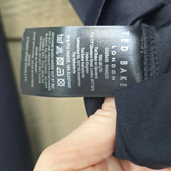 Ted Baker Pholly black fold over off shoulder top 4 small - Picture 13 of 14